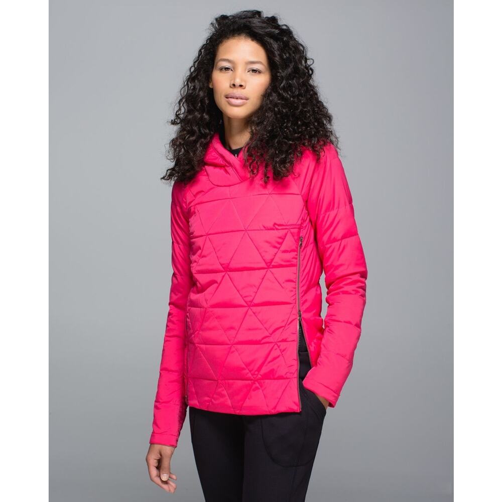 Lululemon Fluffed Up Pullover Boom Juice Pink‎ Jacket Hoodie Size 4 $168 Retail